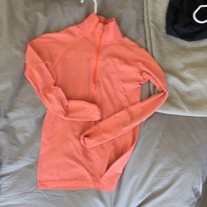 Lululemon orange Run swiftly half zip